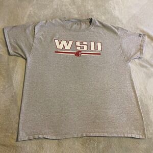 WSU Washington State Cougars Russell Athletic Gray T-Shirt Men's XL NCAA Logo‎